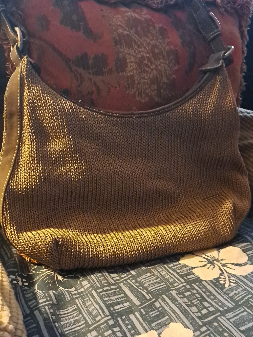 The Sak Woven Hobo Bag in Tan/Brown